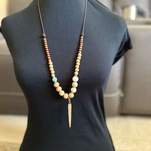 Long Beaded Boho/Western Statement Necklace